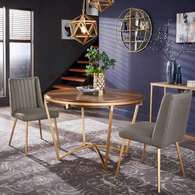 Sedia da pranzo Jose Gold Finish (confezione da 2)