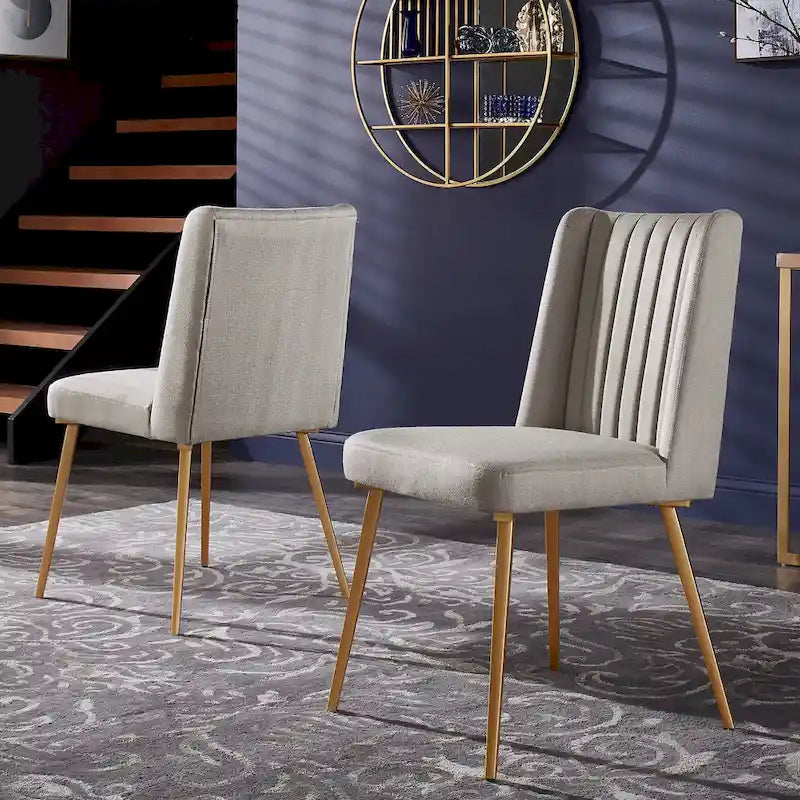 Sedia da pranzo Jose Gold Finish (confezione da 2)