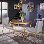 Sedia da pranzo Jose Gold Finish (confezione da 2)