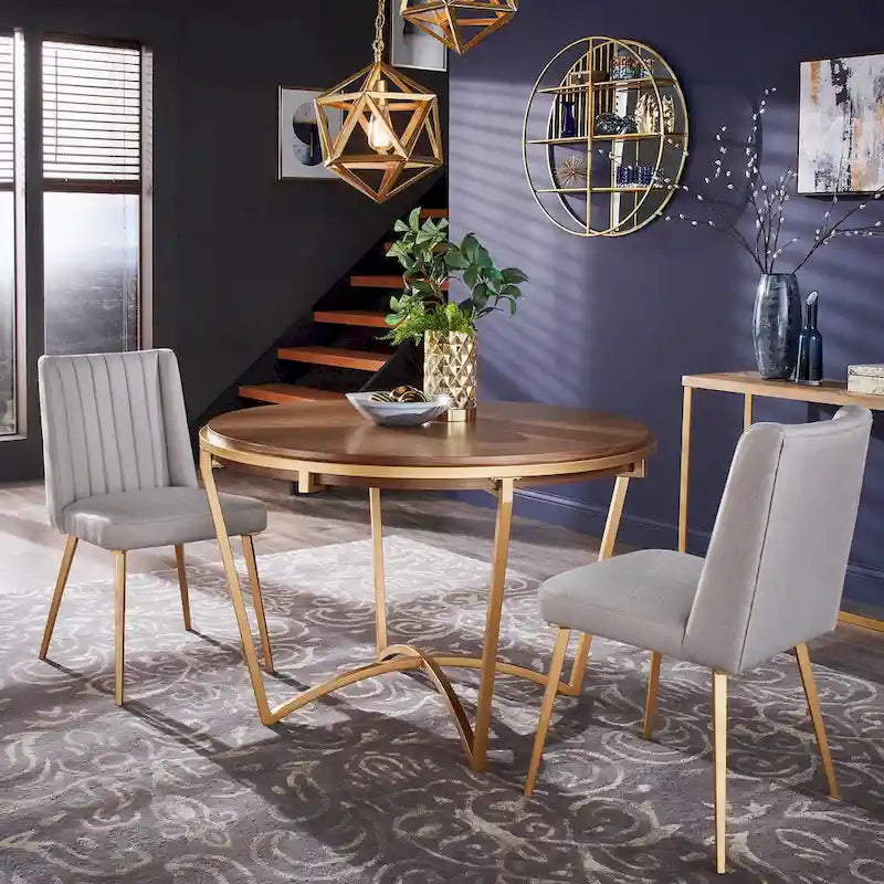 Sedia da pranzo Jose Gold Finish (confezione da 2)