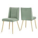 Sedia da pranzo Jose Gold Finish (confezione da 2)