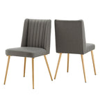 Sedia da pranzo Jose Gold Finish (confezione da 2)