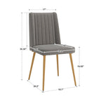 Sedia da pranzo Jose Gold Finish (confezione da 2)