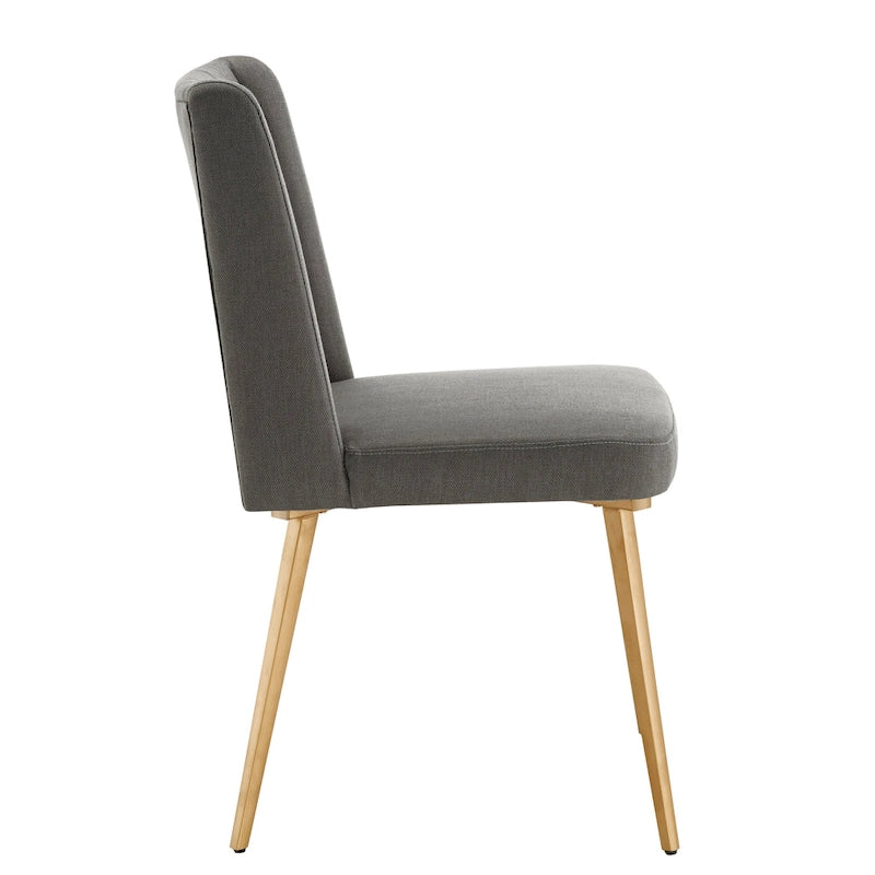 Sedia da pranzo Jose Gold Finish (confezione da 2)