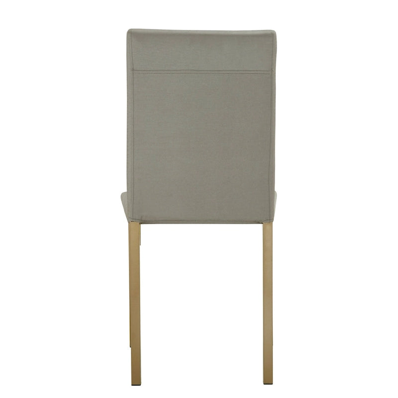 Tavolo da pranzo con piano in finto marmo e oro e 4 sedie