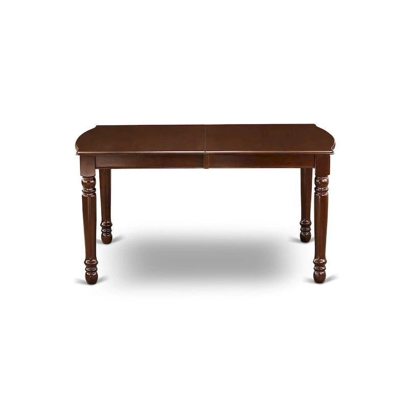 Tavolo da pranzo moderno con tavolo rettangolare in legno e sedie da pranzo, mogano (Opzione pezzi)