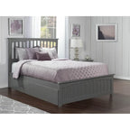 Letto matrimoniale Mission Queen con pediera abbinata e 2 cassetti letto Urban in grigio
