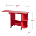 Tavolo da cucito pieghevole / Stazione artigianale Eastwick Farmhouse, rosso