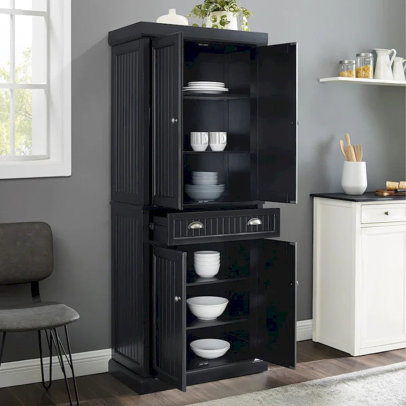 Dispensa da Cucina Seaside con Finitura Nera Invecchiata
