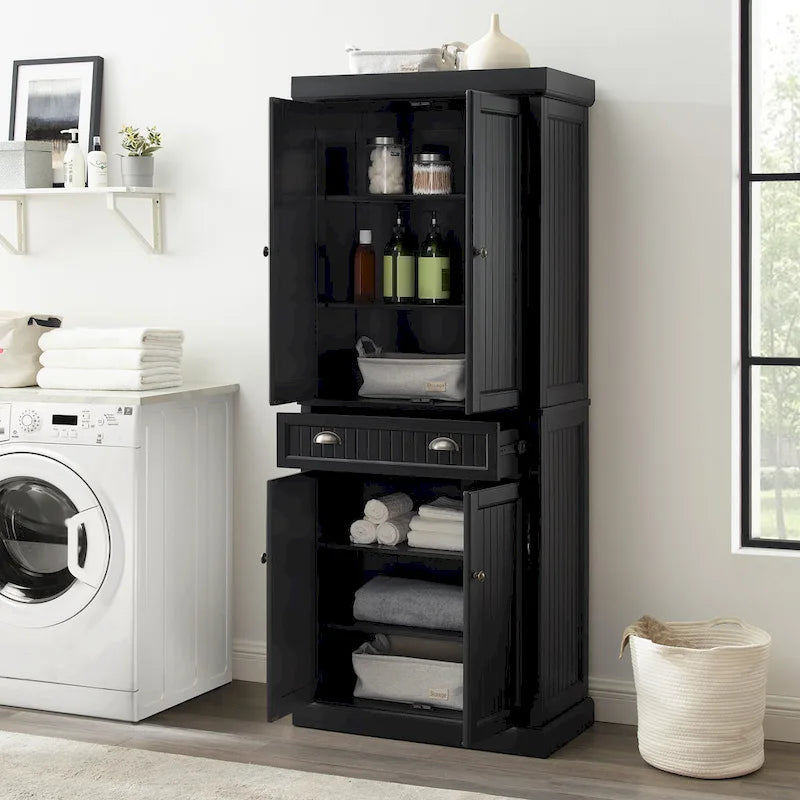 Dispensa da Cucina Seaside con Finitura Nera Invecchiata