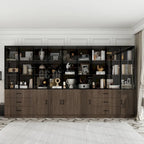 Vetrinetta illuminata personalizzabile in alluminio e vetro per buffet/libreria