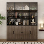 Vetrinetta illuminata personalizzabile in alluminio e vetro per buffet/libreria