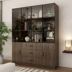 Vetrinetta illuminata personalizzabile in alluminio e vetro per buffet/libreria