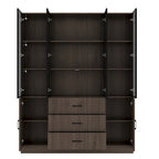 Vetrinetta illuminata personalizzabile in alluminio e vetro per buffet/libreria
