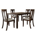 Tavolo da pranzo 5 pezzi in legno stile vintage con sedie