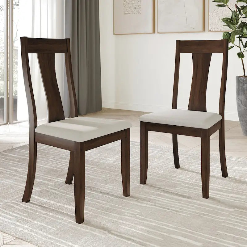 Tavolo da pranzo 5 pezzi in legno stile vintage con sedie