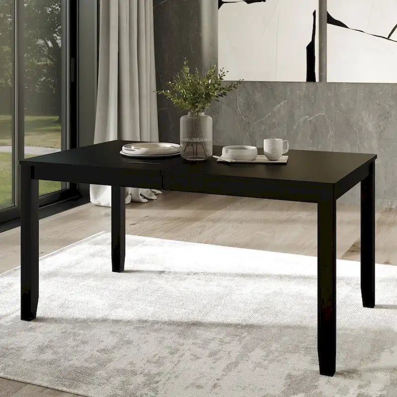 Tavolo da pranzo 5 pezzi in legno stile vintage con sedie