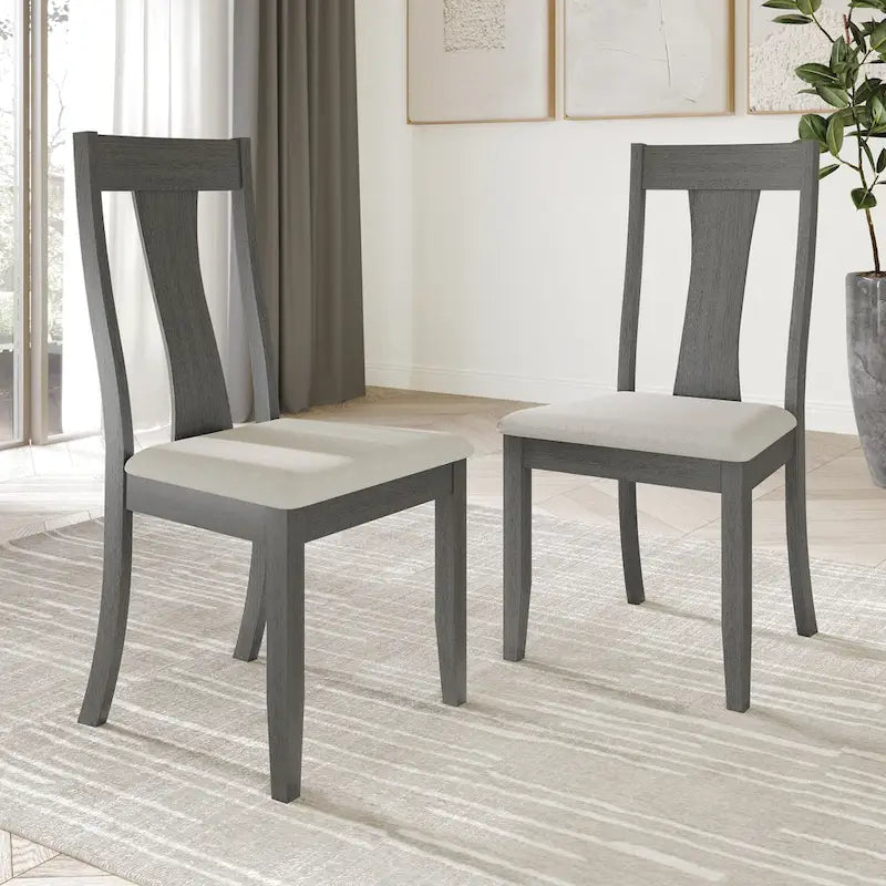 Tavolo da pranzo 5 pezzi in legno stile vintage con sedie