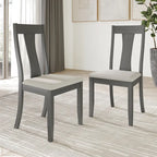 Tavolo da pranzo 5 pezzi in legno stile vintage con sedie