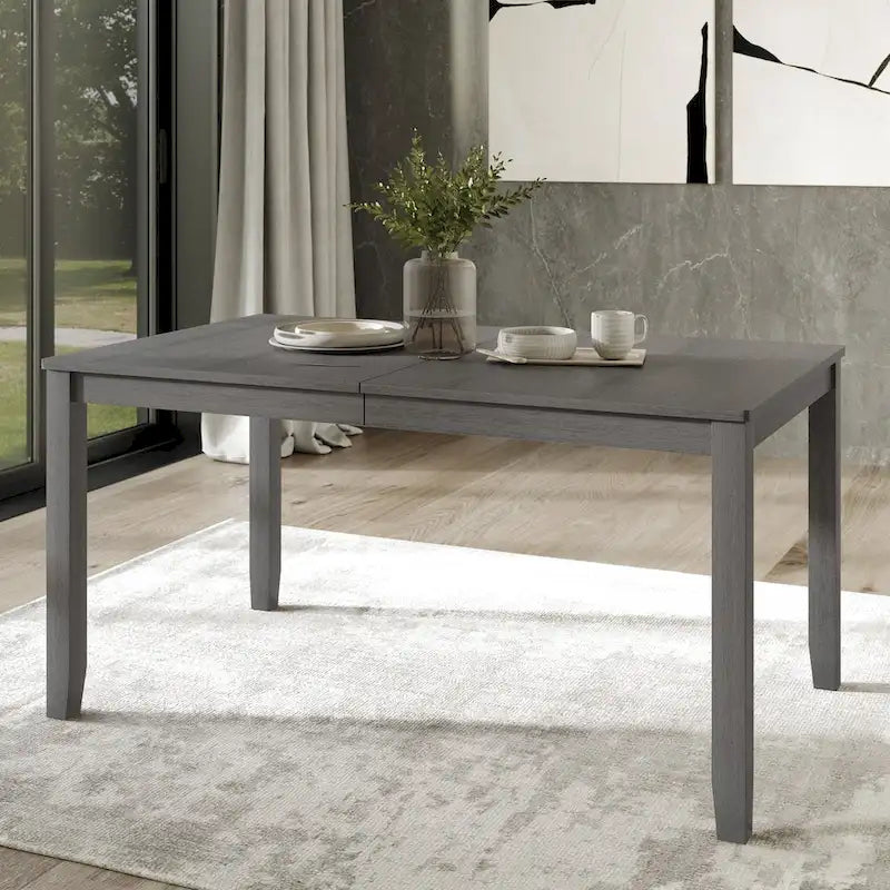 Tavolo da pranzo 5 pezzi in legno stile vintage con sedie
