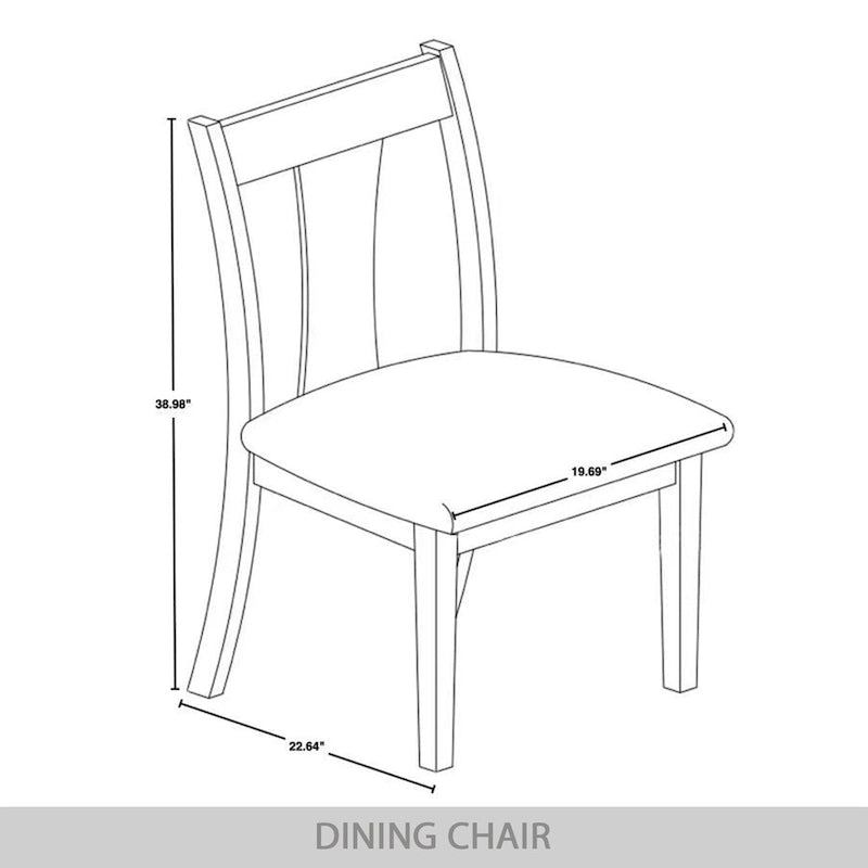 Tavolo da pranzo 5 pezzi in legno stile vintage con sedie