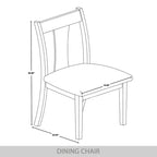 Tavolo da pranzo 5 pezzi in legno stile vintage con sedie