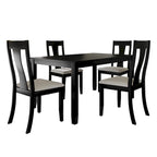 Tavolo da pranzo 5 pezzi in legno stile vintage con sedie