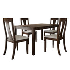 Tavolo da pranzo 5 pezzi in legno stile vintage con sedie