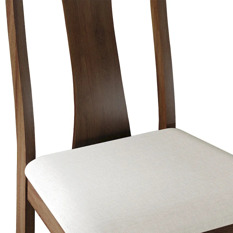 Tavolo da pranzo 5 pezzi in legno stile vintage con sedie