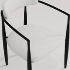 Set da Pranzo Moderno Minimalista da 240 cm (94.48 Inch) a 9 Pezzi con Piano in Pietra Sinterizzata e Doppio Basamento Estensibile