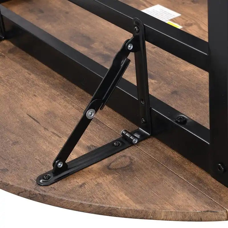 Set da pranzo da 3 pezzi con tavolo a ribalta, set da pranzo moderno rotondo a altezza bancone con 2 sedie, set tavolo da cucina piccolo in legno