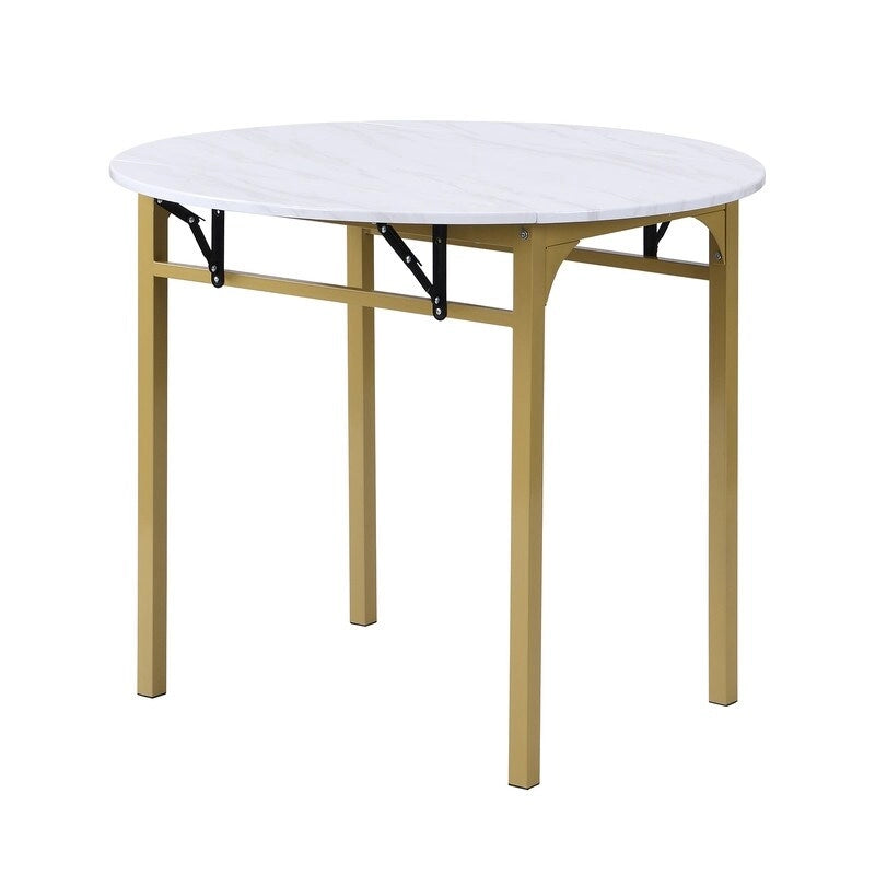 Set da pranzo da 3 pezzi con tavolo a ribalta, set da pranzo moderno rotondo a altezza bancone con 2 sedie, set tavolo da cucina piccolo in legno