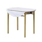 Set da pranzo da 3 pezzi con tavolo a ribalta, set da pranzo moderno rotondo a altezza bancone con 2 sedie, set tavolo da cucina piccolo in legno