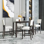 Set da pranzo alto da 5 pezzi con tavolo e 4 sedie