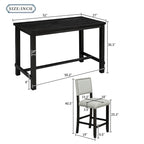 Set da pranzo alto da 5 pezzi con tavolo e 4 sedie