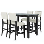 Set da pranzo alto da 5 pezzi con tavolo e 4 sedie