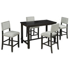 Set da pranzo alto da 5 pezzi con tavolo e 4 sedie