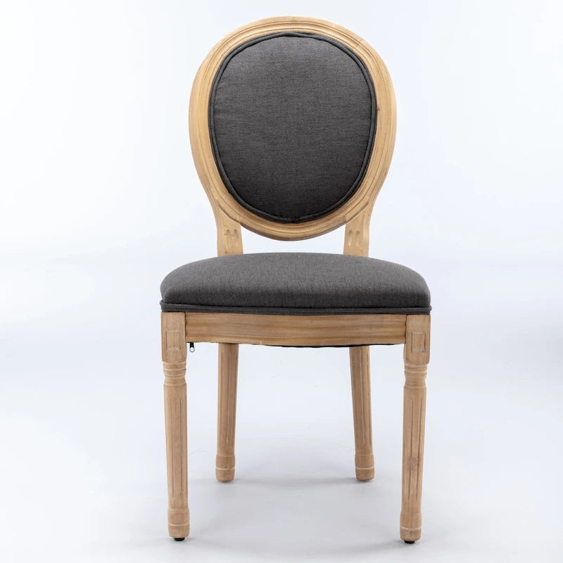 Sedia da pranzo antica in legno massello stile francese, set da 2