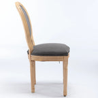 Sedia da pranzo antica in legno massello stile francese, set da 2