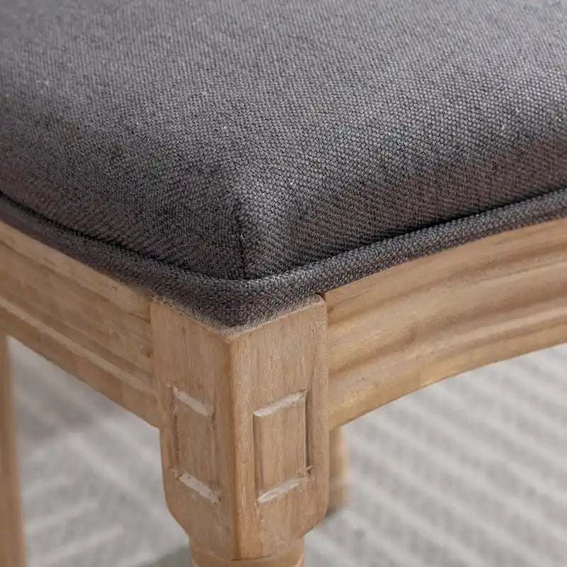 Sedia da pranzo antica in legno massello stile francese, set da 2
