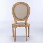 Sedia da pranzo antica in legno massello stile francese, set da 2