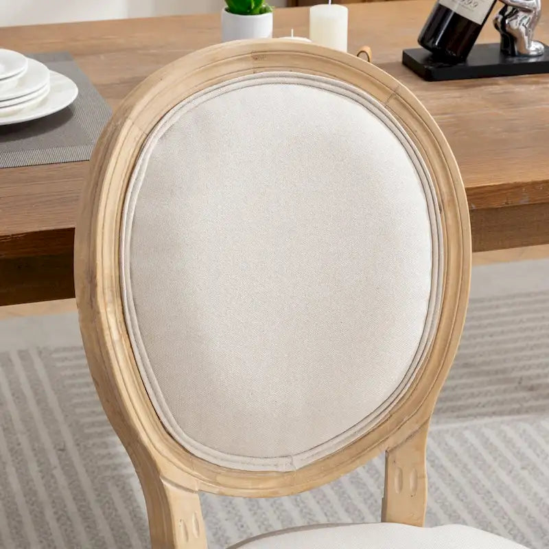 Sedia da pranzo antica in legno massello stile francese, set da 2