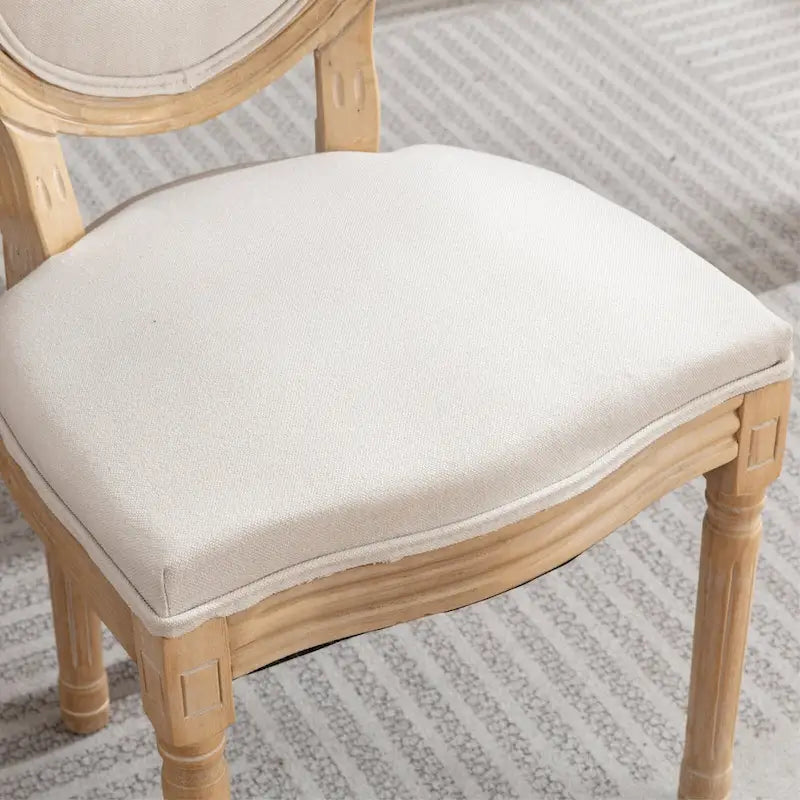 Sedia da pranzo antica in legno massello stile francese, set da 2