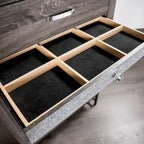 Collezione Camera da letto Heinisk Contemporanea Grigia con Letto a Piattaforma 5 pezzi