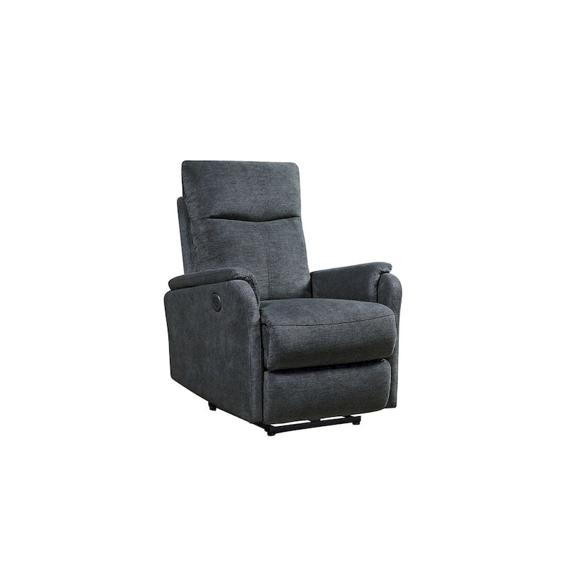 Poltrona reclinabile elettrica contemporanea moderna blu con caricabatterie