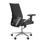 Sedia da ufficio in pelle con schienale medio